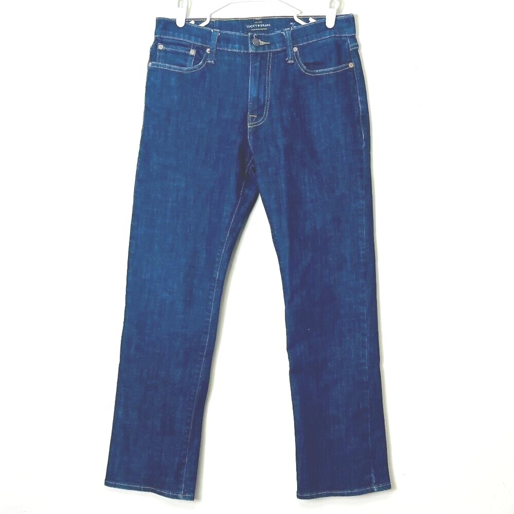 Lucky Brand Jeans Women's 30 Blue Dark Wash Denim 363 Straight Leg Classic Fit